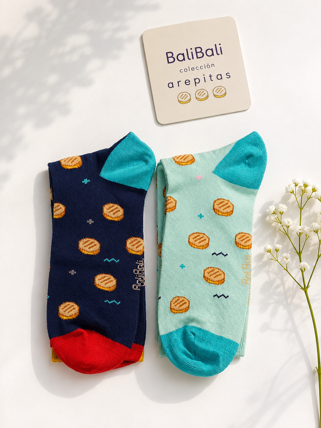 Pack de Calcetines Estampados "BaliBali - Colección Arepitas" - 2 pares
