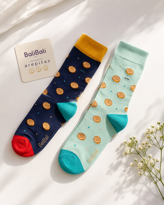 Pack de Calcetines Estampados "BaliBali - Colección Arepitas" - 2 pares